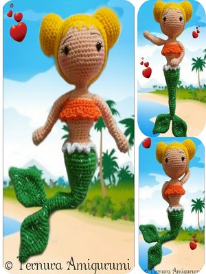 cover image of Crochet pattern Lissa  the mermaid